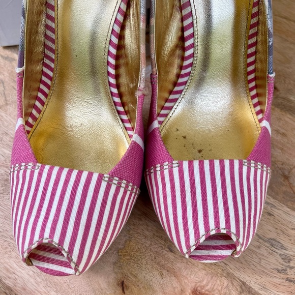 *GUC*COACH Berli Poppy Patchwork/Pink Multi Platform Slingbacks - sz 9 M, #A3279 - Picture 8 of 13